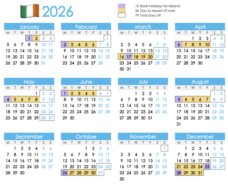 August Bank Holiday 2026 Ireland