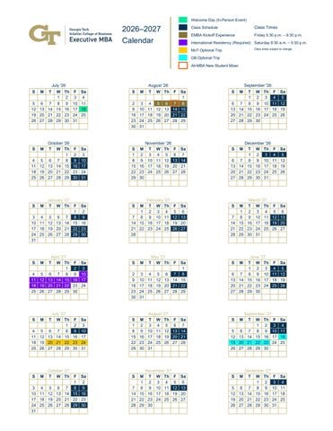 Georgia Tech Calendar 2026 27