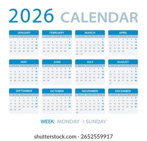 General Blue August 2026 Calendar